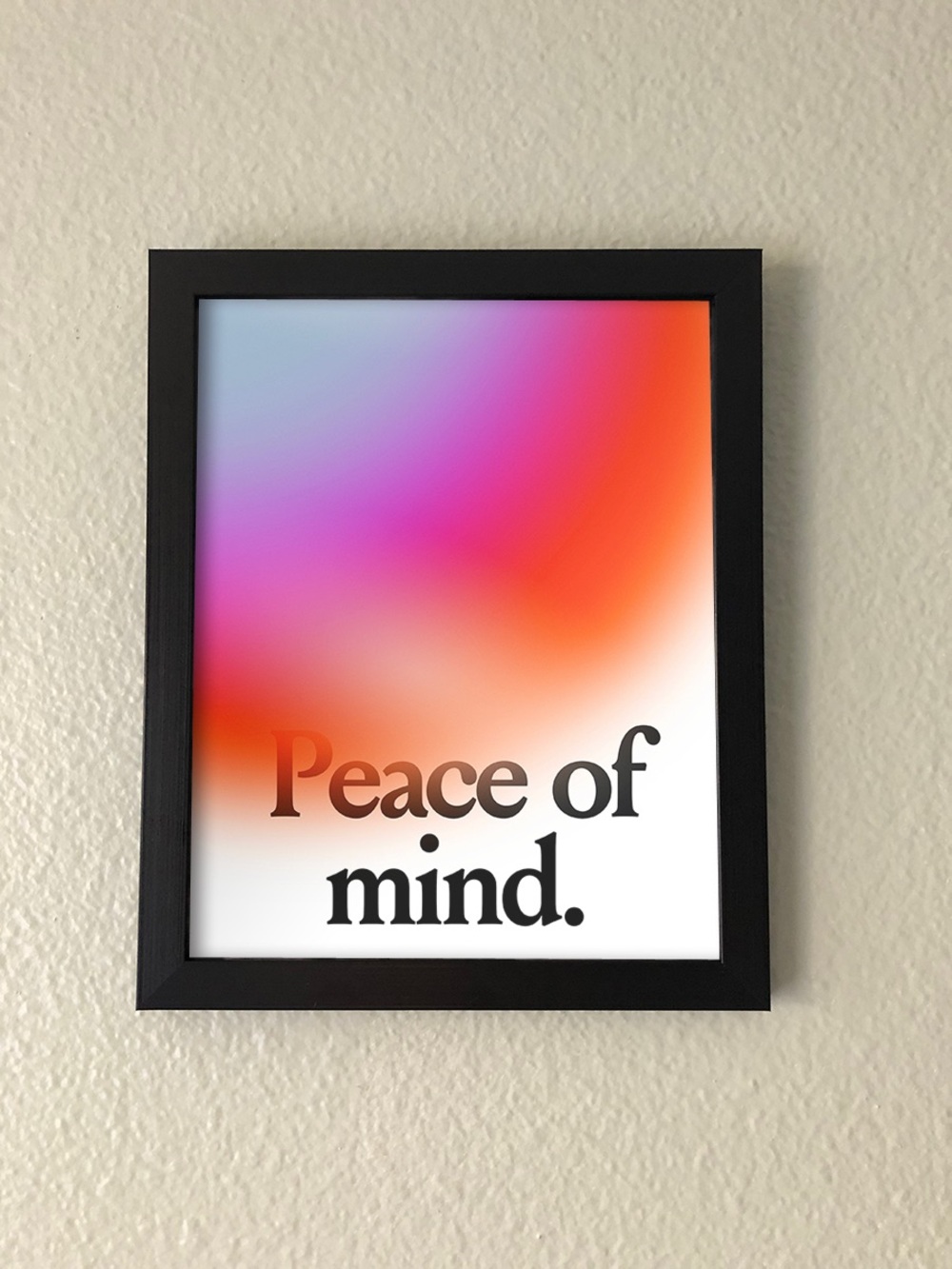 Peace of Mind Quote Wall Art